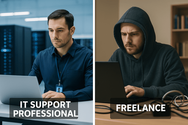 IT Support Profesional vs Freelance: Apa yang Terbaik untuk Bisnis Anda?